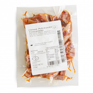 Oreja adobada cocida
