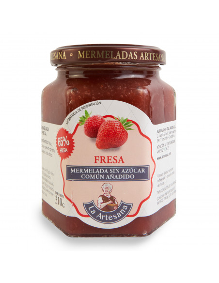 Mermelada de fresa sin azúcar añadido