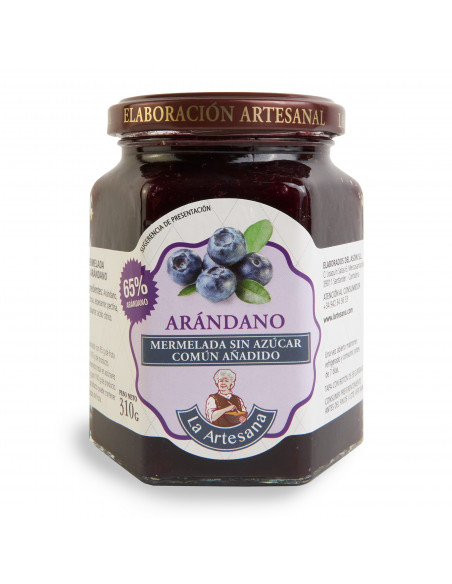 Mermelada de arándanos sin azúcar añadido